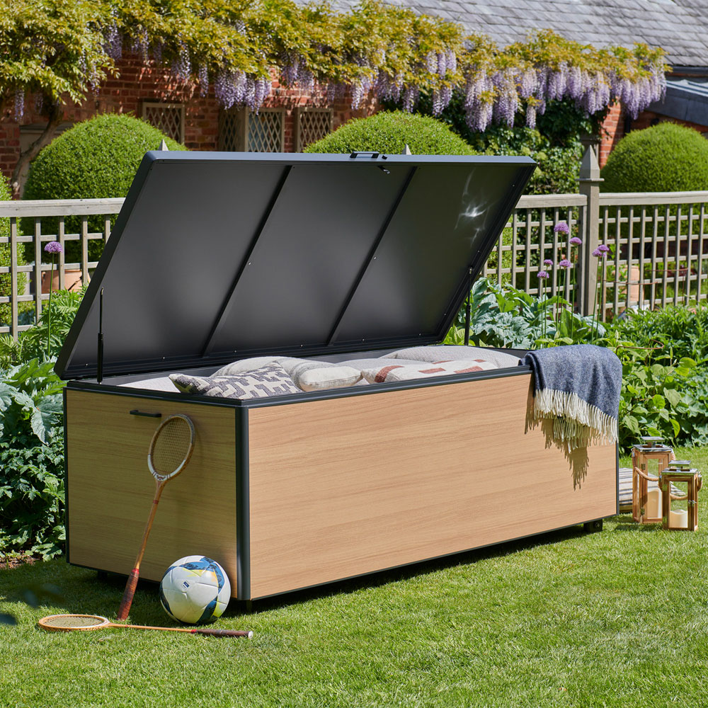Royce XL Wood Look Outdoor Storage Box 976L Image 8