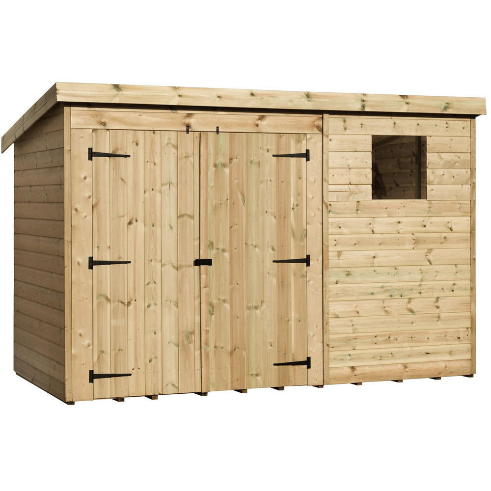 Empire Sheds 4000 10 x 5ft Double Door Tongue and Groove Wooden Pent Garden Shed Image 1