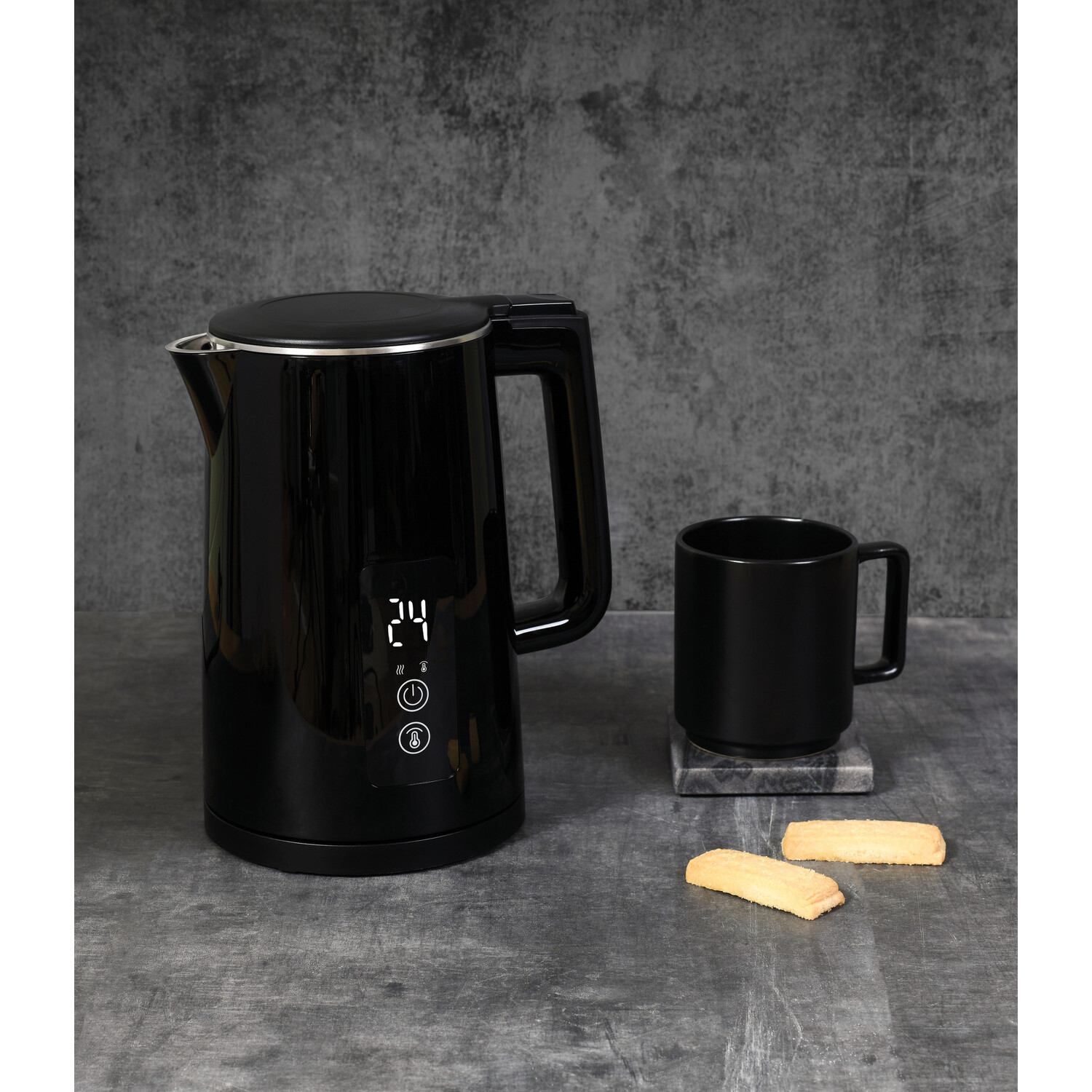 Kitchen Master 1.5L Digital Kettle - Black Image 2