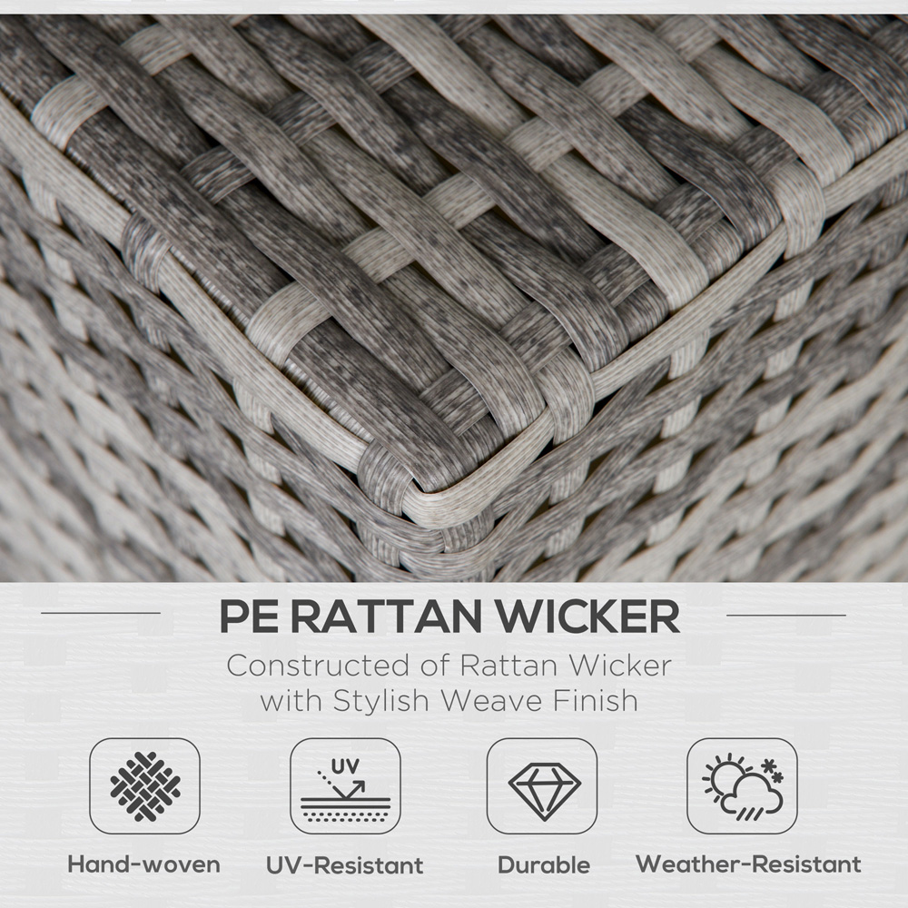 Outsunny Light Grey PE Rattan Single Sofa Chair Image 4