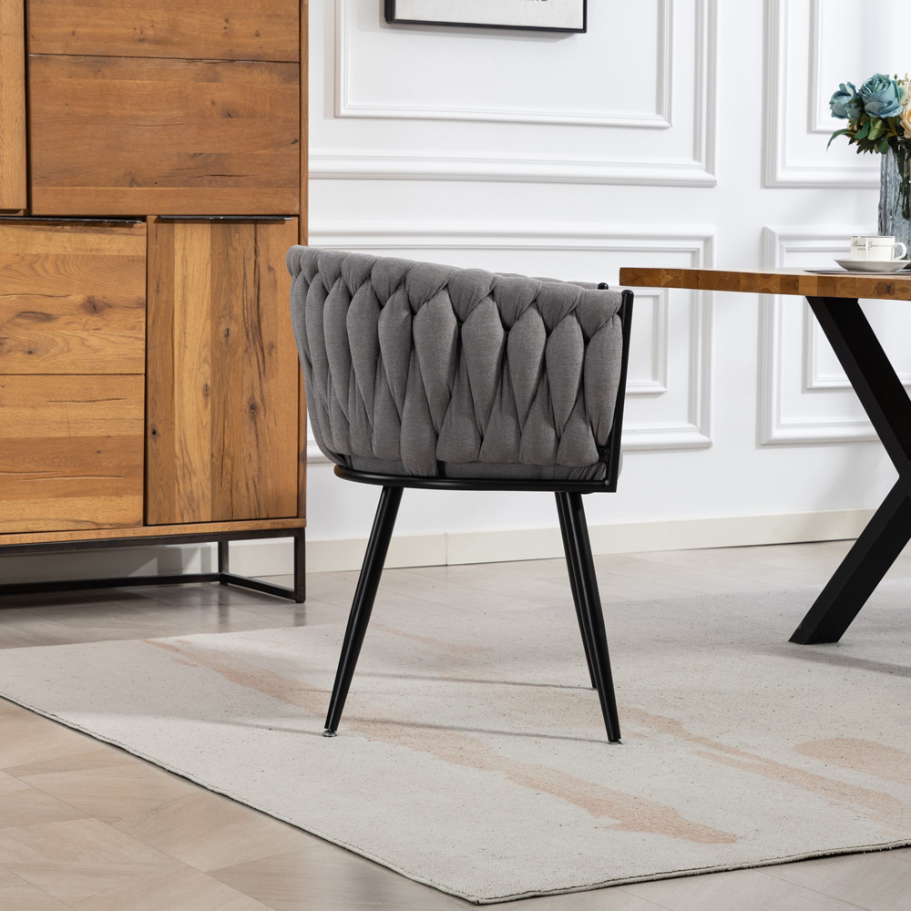 Artemis Home Aneta Set of 2 Grey Dining Chairs Image 5