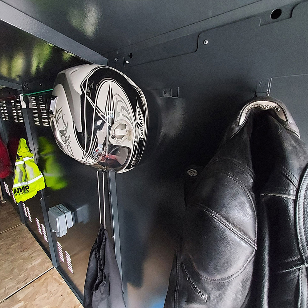 Asgard Centurion 5x 18ft Double Door Cream High Security Apex Motorcycle Garage Image 4