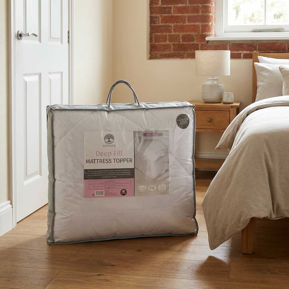 Divante Deep Fill Mattress Topper - White / Double Image 3