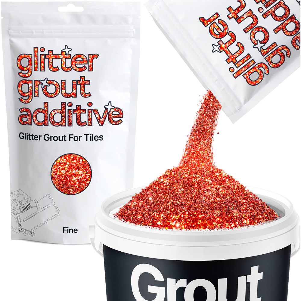 Hemway Glitter Red Fine Tile Grout Additive 100g Image 2