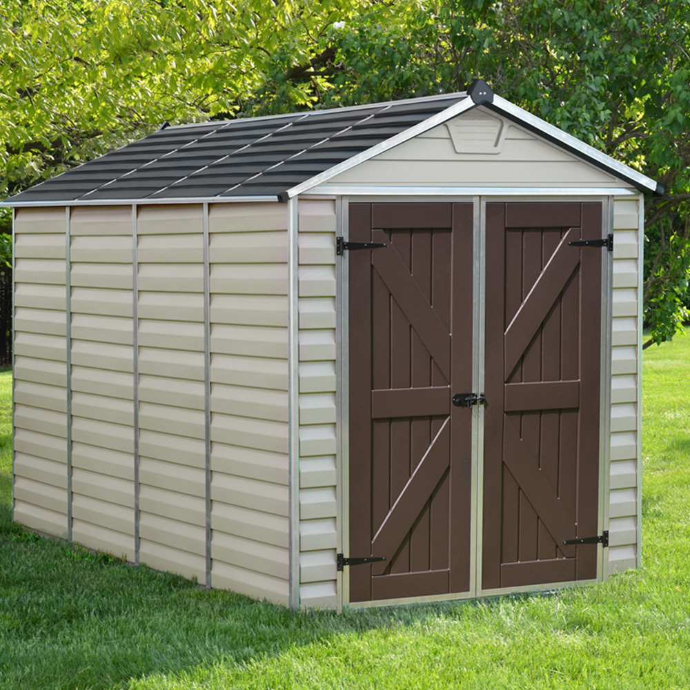 Palram Canopia SkyLight 6 x 10ft Double Door Tan Shed Image 2