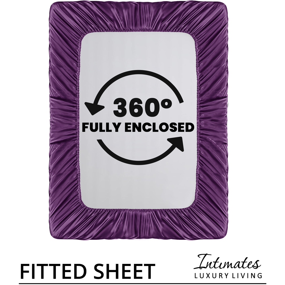 Intimates Double Purple Satin Bedding Set Image 8