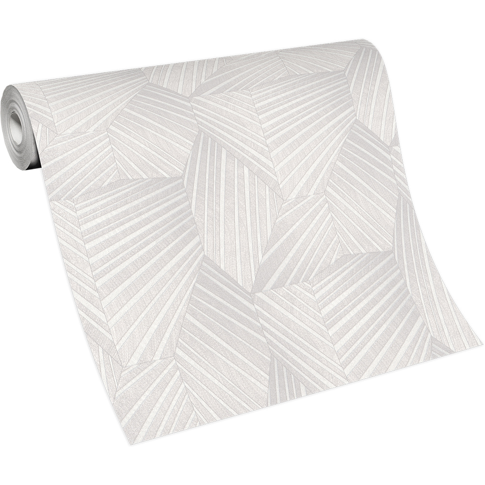 Galerie Elle Decoration Geometric Grey and Cream Wallpaper Image 3