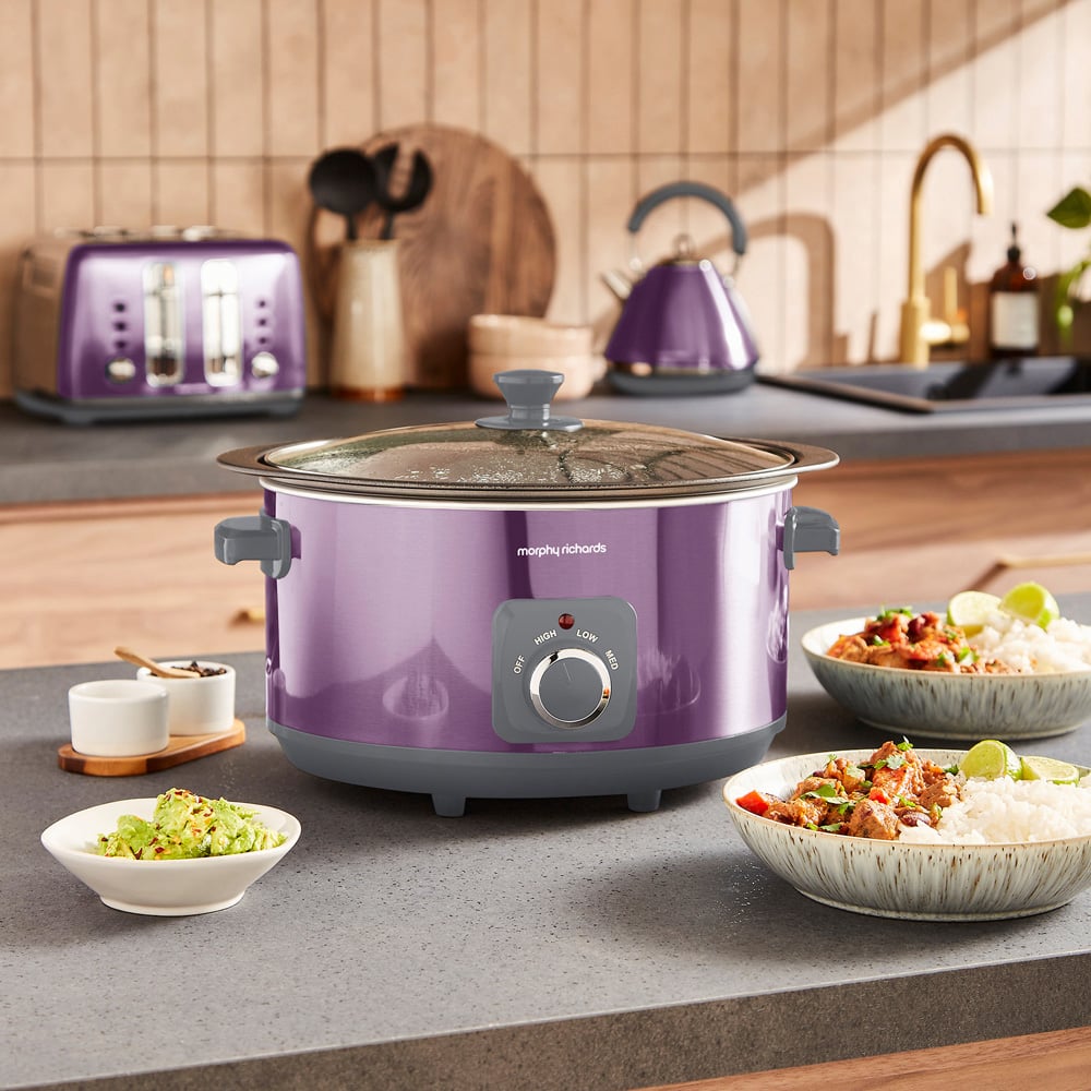 Morphy Richards Accents 461024 Purple Sear and Stew 6.5L Slow Cooker 163W Image 2