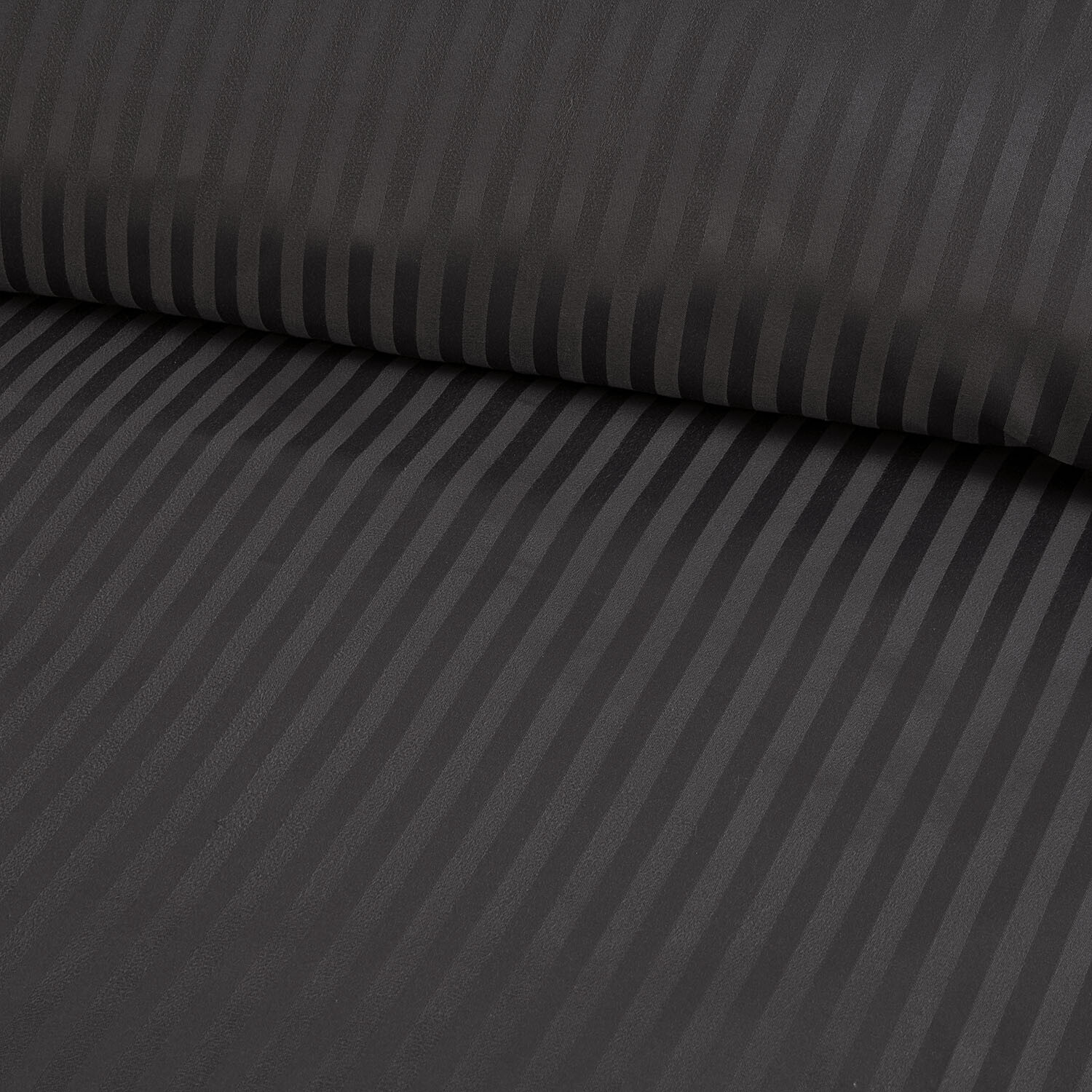 Pimlico Satin Stripe Duvet Set - Charcoal / Superking Image 4