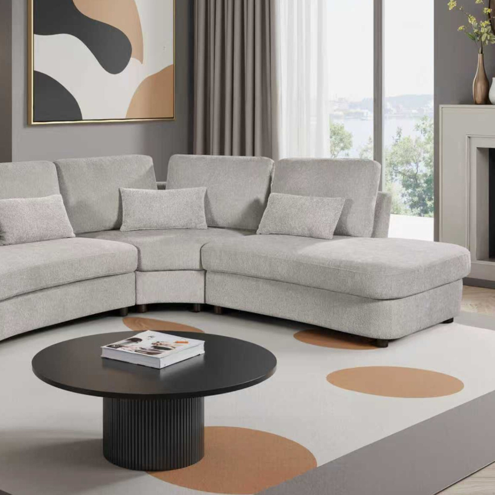 Mabel Corner Sofa Cream Left-hand Image 9