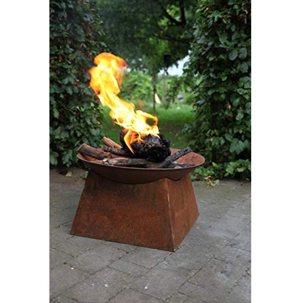 Fallen Fruits Rustic Round Fire Pit Bowl On Stand Image 2