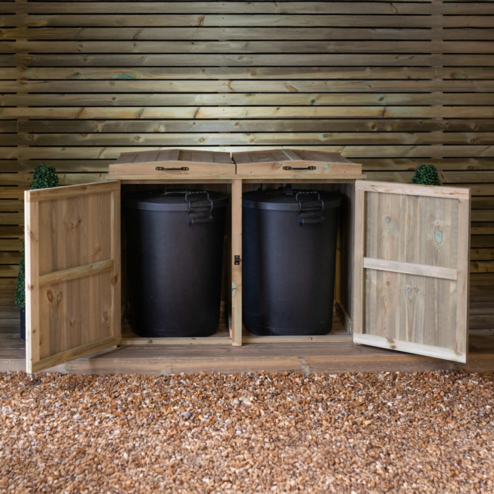 The Garden Village Paythorne Double Dustbin Storage Image 5
