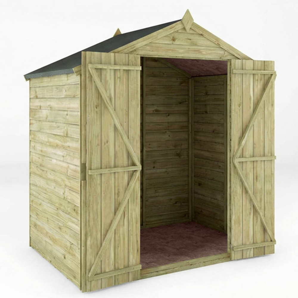 Mercia 4 x 6ft Double Door Overlap Apex Shed Image 3