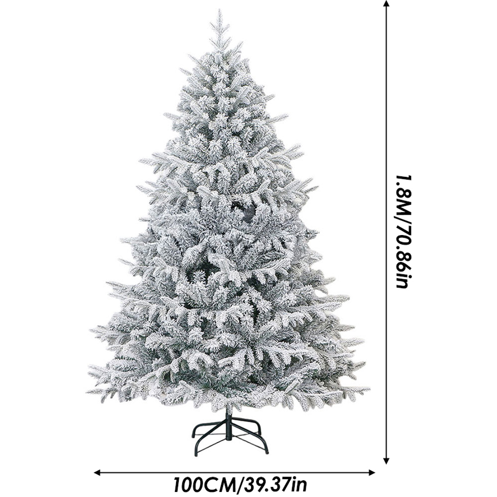 Living and Home X-Frame Stand Snow-Flocked PE Christmas Tree 5.9ft Image 8