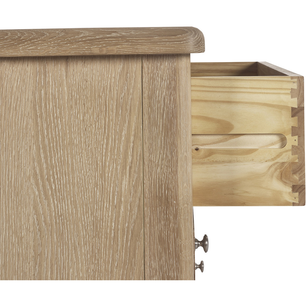 Julian Bowen Memphis 6 Drawer Limed Oak Wide Chest of Drawers Image 6