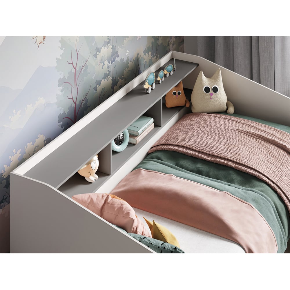Flair Leni White 2 Drawer 3 Shelves Day Bed Image 3