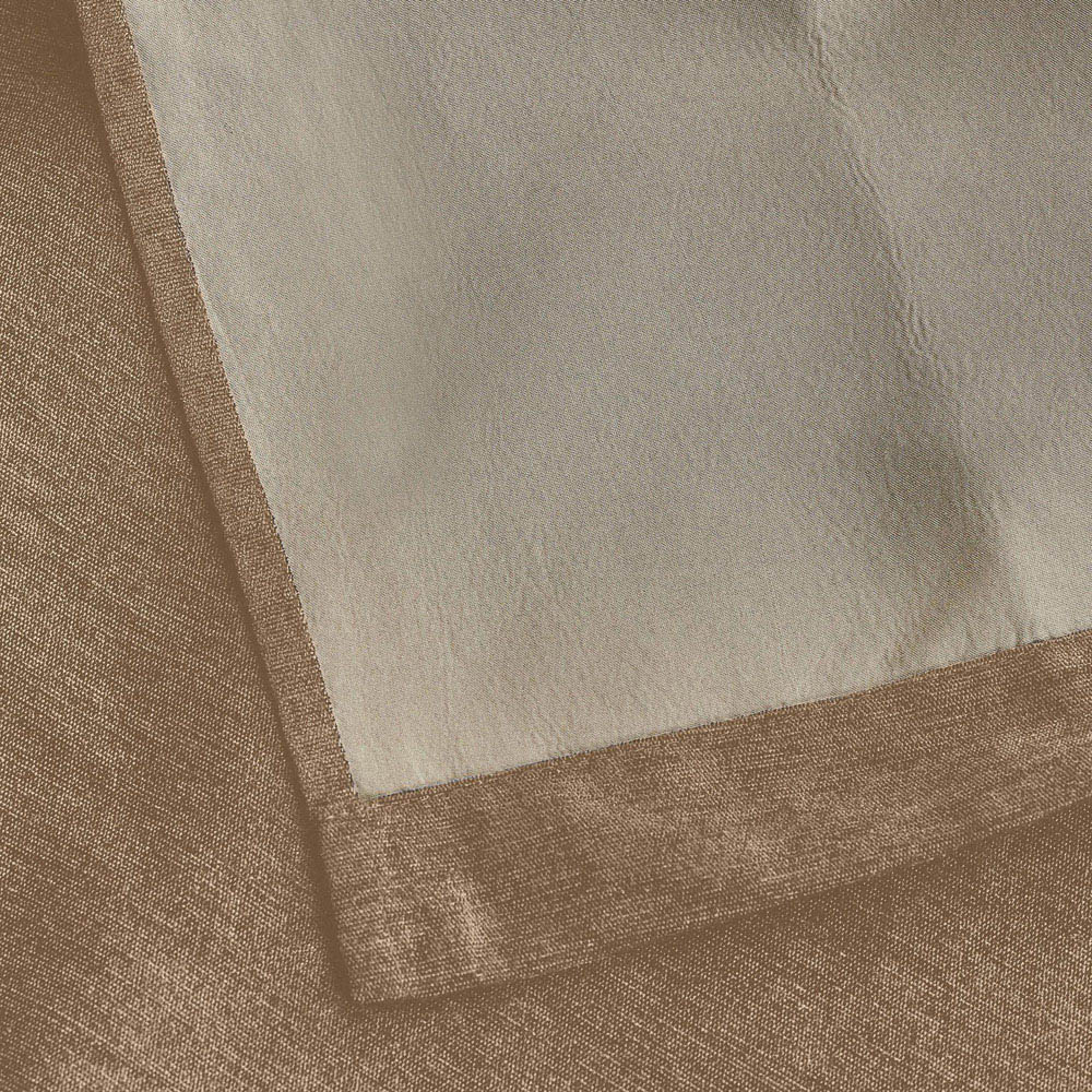 Alan Symonds Beige Chenille Blackout Ring Top Eyelet Curtains 117 x 229cm Image 4