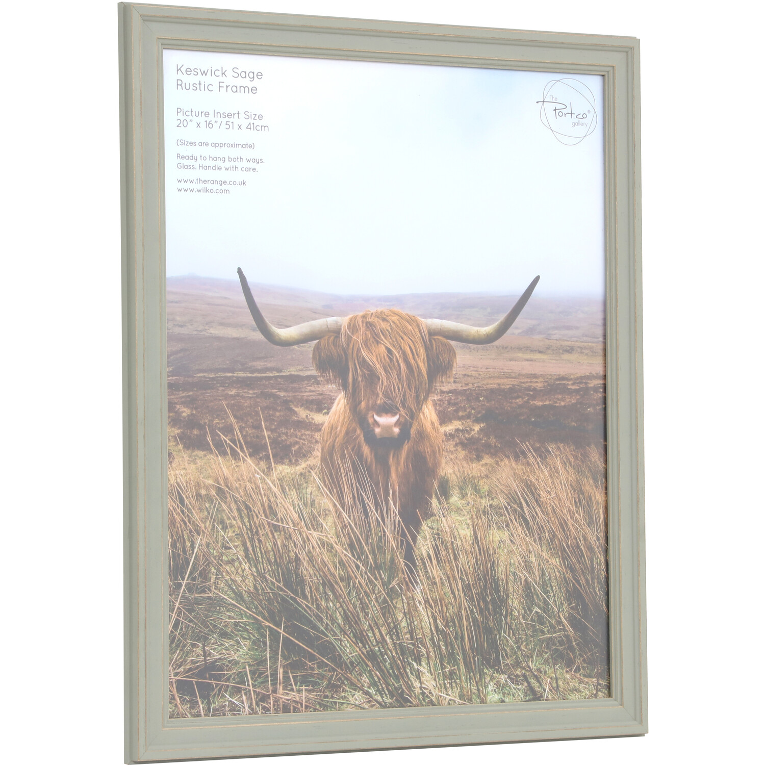 Keswick Sage Rustic Frame - Sage / 20x16in Image 2