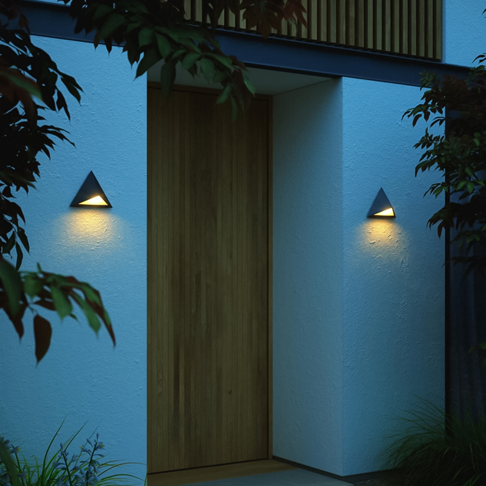 Nordlux Konit Black Geometric Modern Downward Facing Outdoor Wall Light Image 2