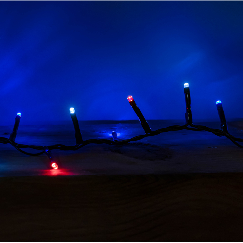 Samuel Alexander SupaBrights 500 Blue Red and White LED Multi-Function String Light 13m Image 3
