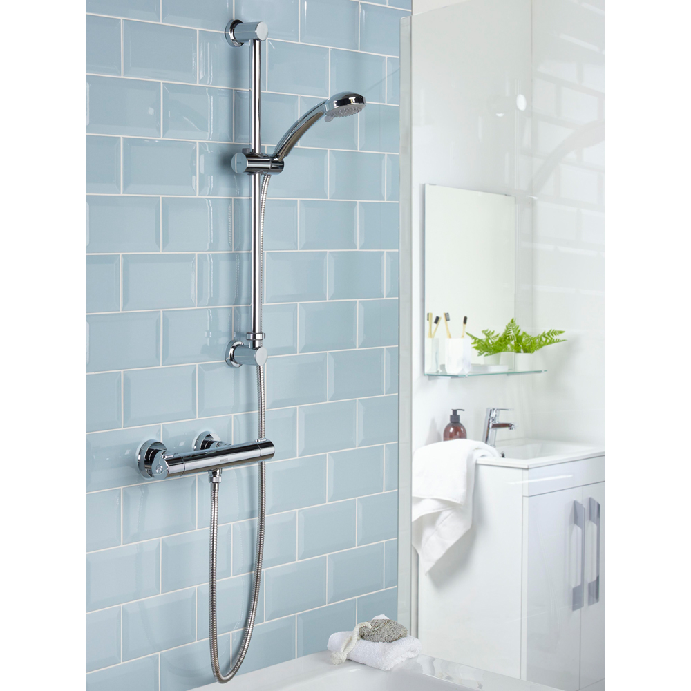 Bristan Frenzy Chrome Cool Touch Thermostatic Bar Mixer Shower with Handset Image 6