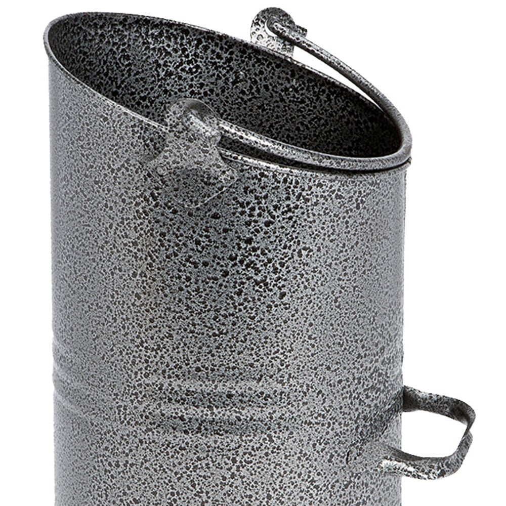 Inglenook Fireside Silver Metal Hammerite Hod Image 2