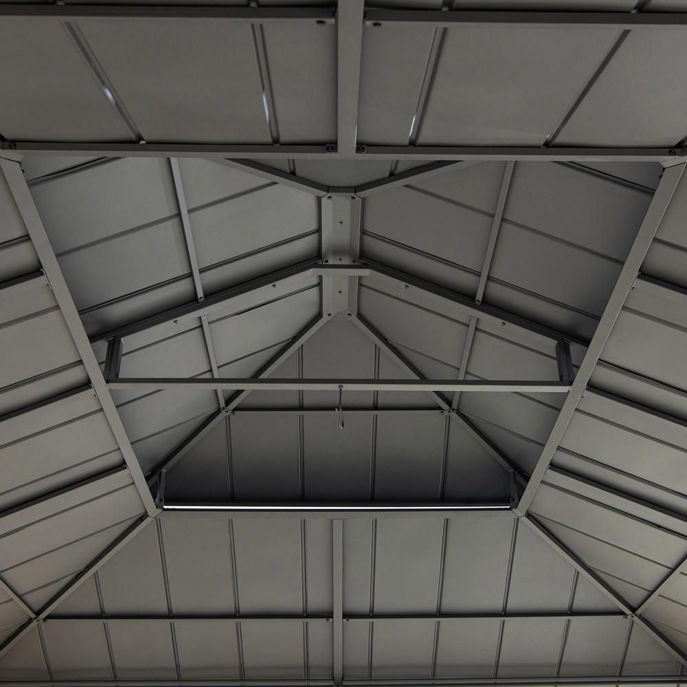 Sunjoy Rimo 3.9 x 4.5m Anthracite Cedar Wood Gazebo Image 6