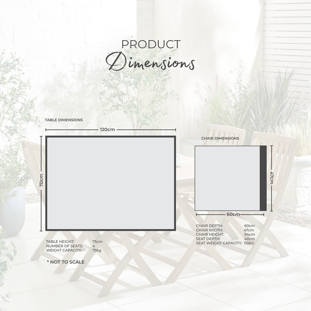 Furniturebox Essen 4 Seater Solid Wood Outdoor Dining Set Image 9