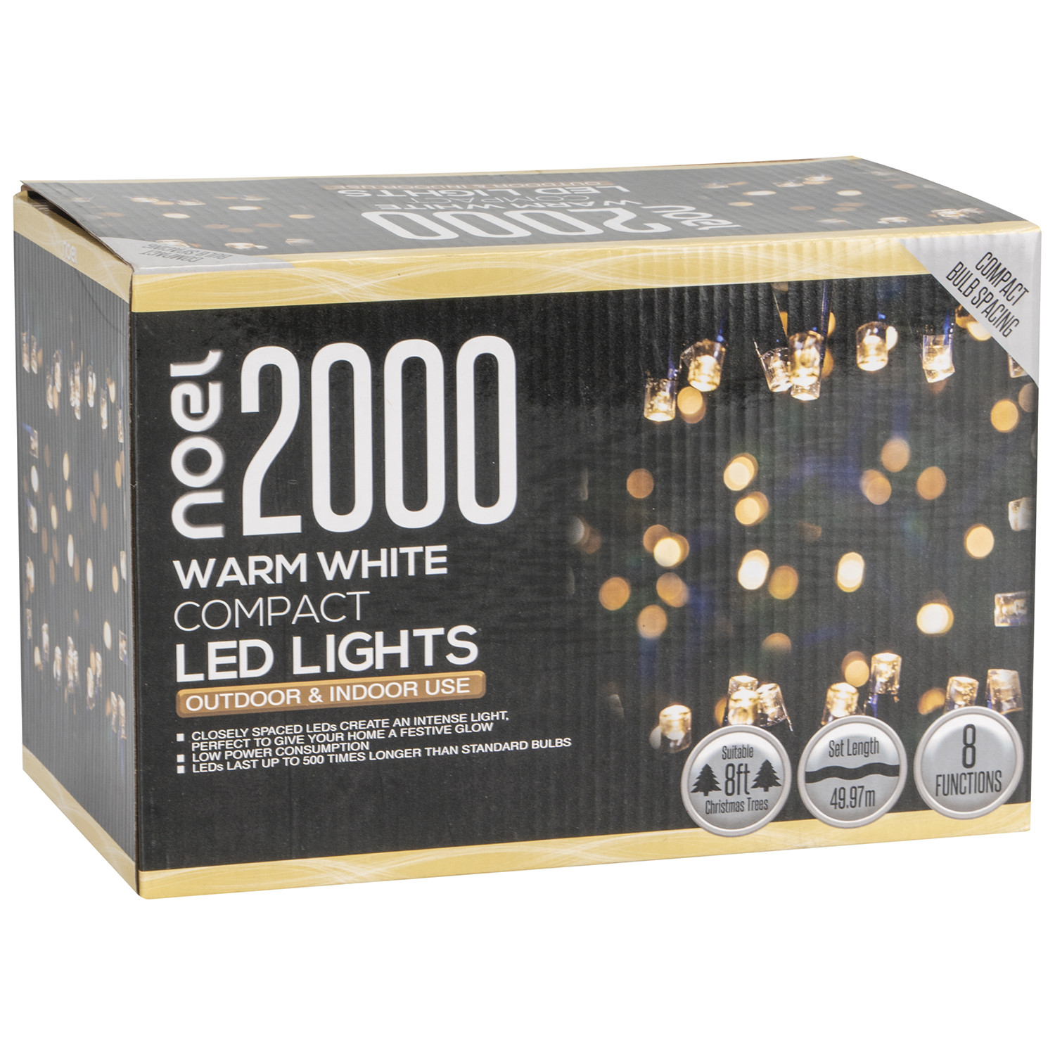 noel 2000 Compact LED Lightchain - Warm White Image 2