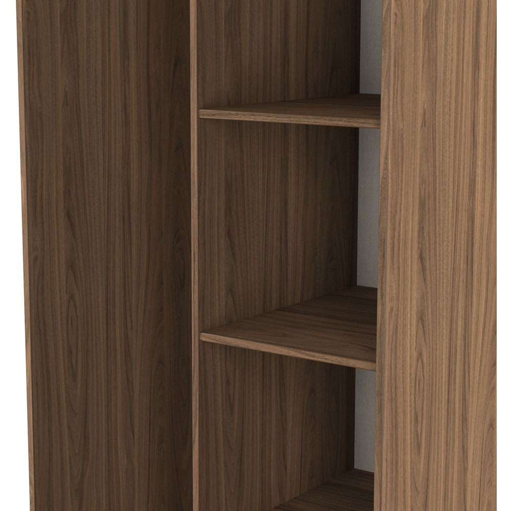 Crowndale Hong Kong 5 Shelf Carini Walnut Tall Open Wardrobe Ready Assembled Image 5
