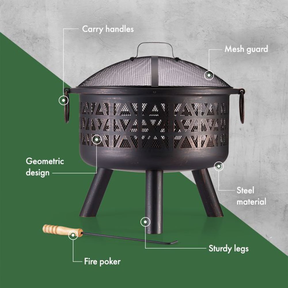 VonHaus Geo Fire Pit Image 5