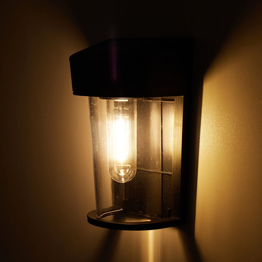 Set of 4 Solar-Powered Outdoor Wall Night Light Image 2