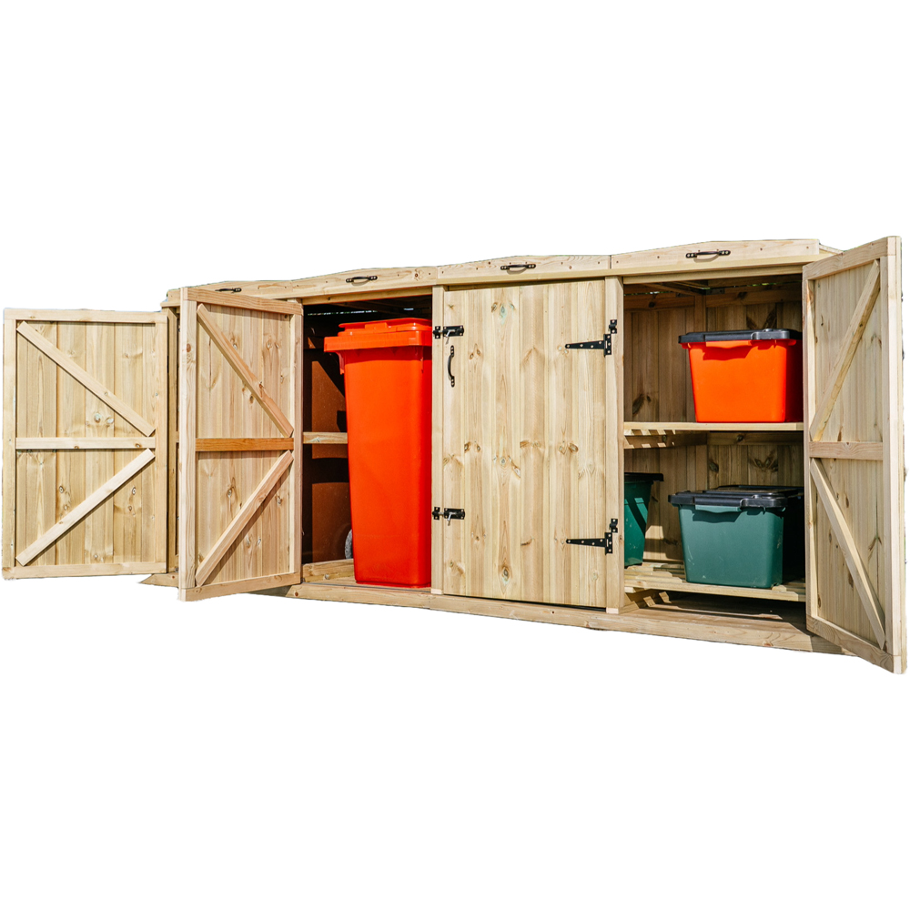 The Garden Village Chatburn 2 Recycle Box 3 Wheelie Bin Shed Image 3