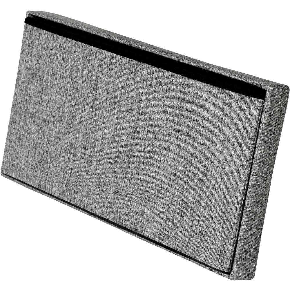 tectake Light Grey Foldable Padded Stool with Storage Image 6