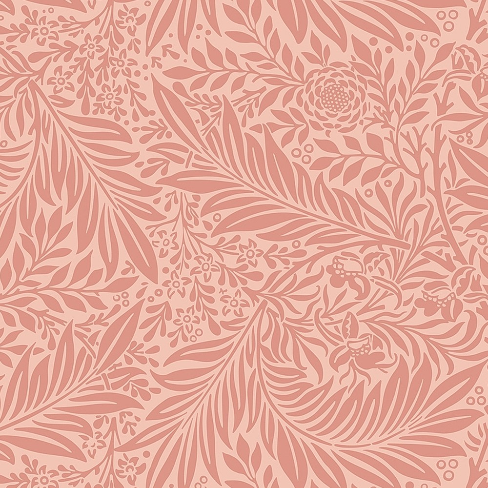 Origin Murals Trailing Ferns Pink Wall Mural Image 2