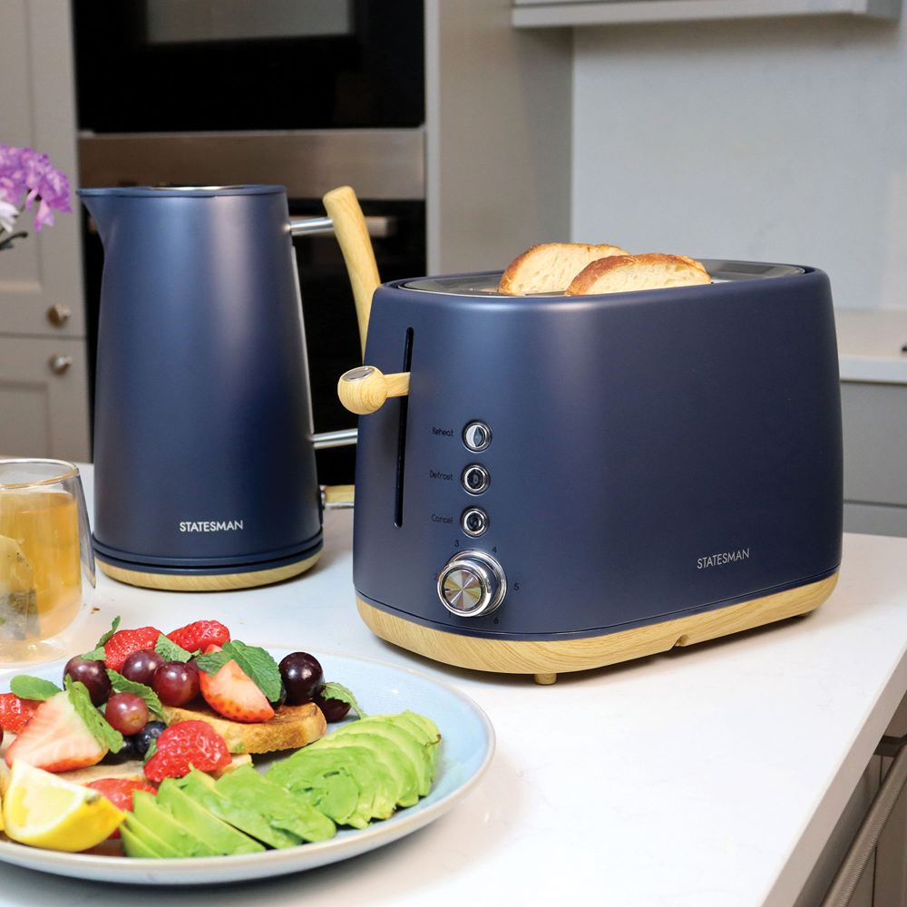 Statesman SKT05090NB Navy Blue Scandi Design 2 Slice Toaster 900W Image 7