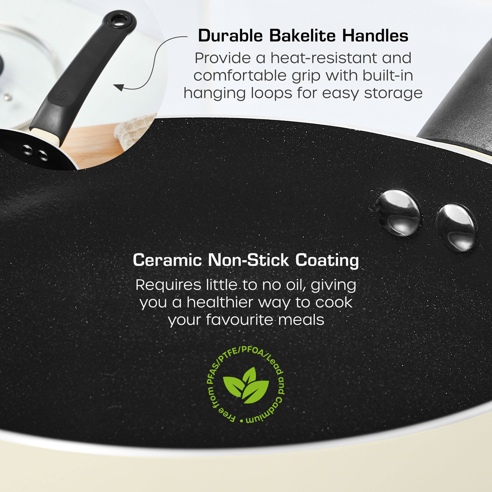 Swan Townhouse 14 Piece Cream Pan and Tools Set Image 4