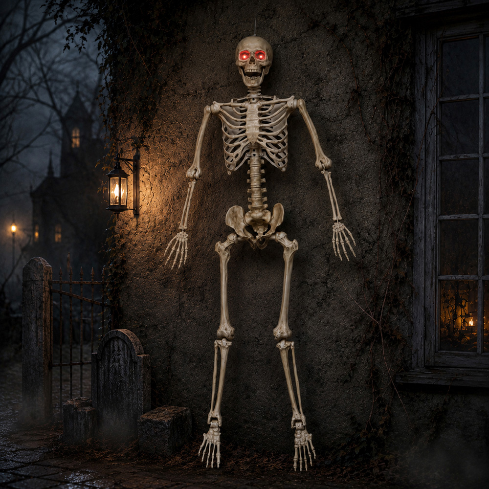 Samuel Alexander Light Up Posable Full Body Skeleton Halloween Decoration 5ft Image 2