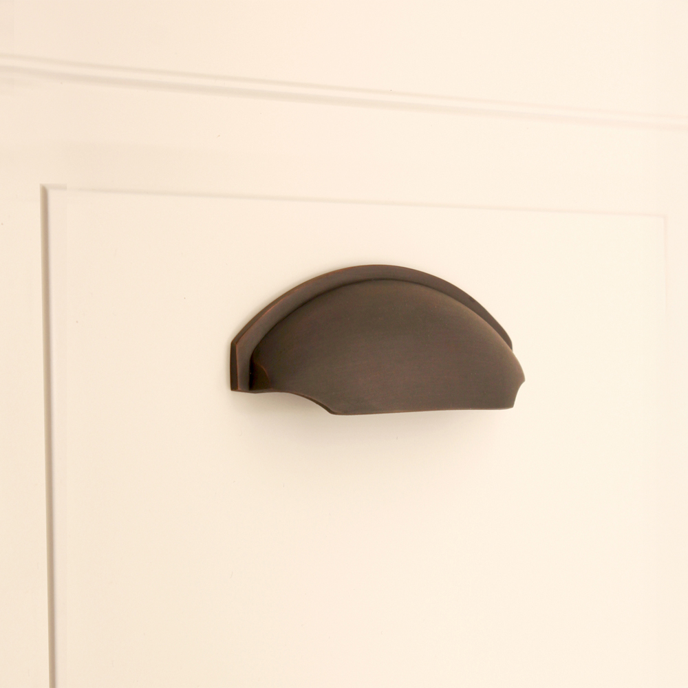 Spira Brass Tulip Aged Bronze Cup Pull Drawer Handle Image 3