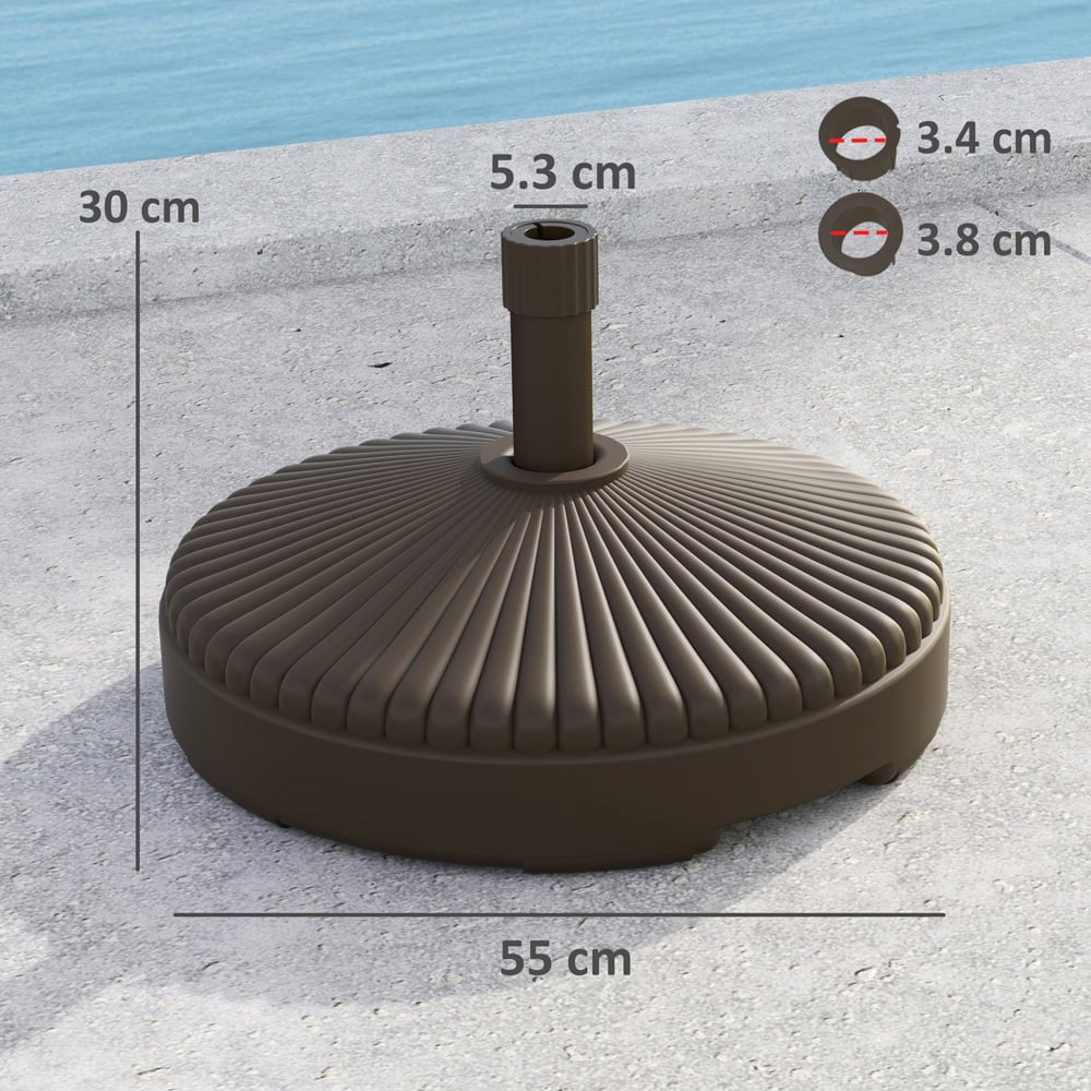 Outsunny Brown Fillable Parasol Base Image 7