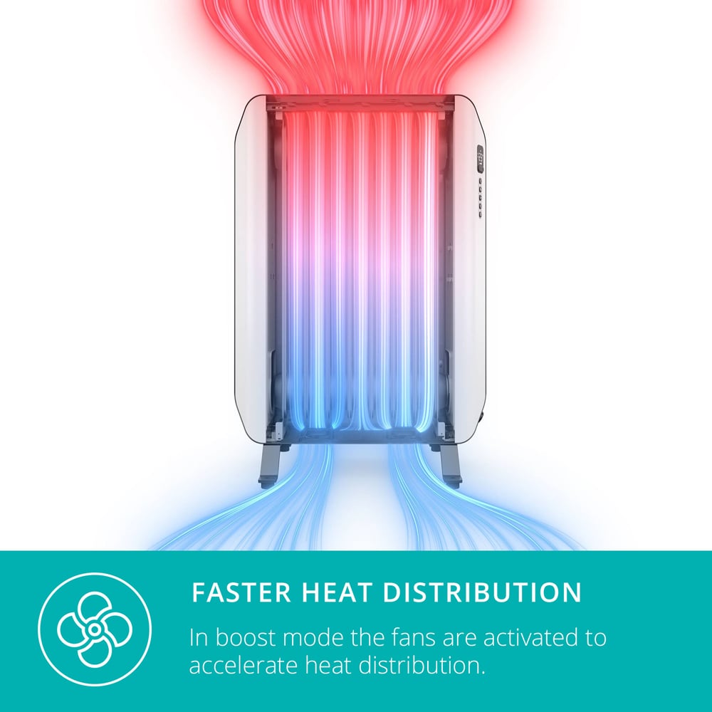 Duux Edge Smart White Oil Filled Radiator 2000W Image 4