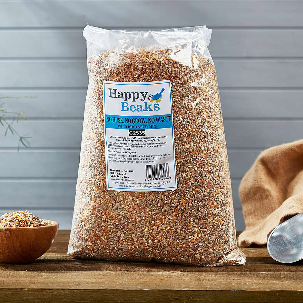 Happy Beaks No Husk No Grow No Waste Wild Seed Mix Bird Food25.5kg Image 2