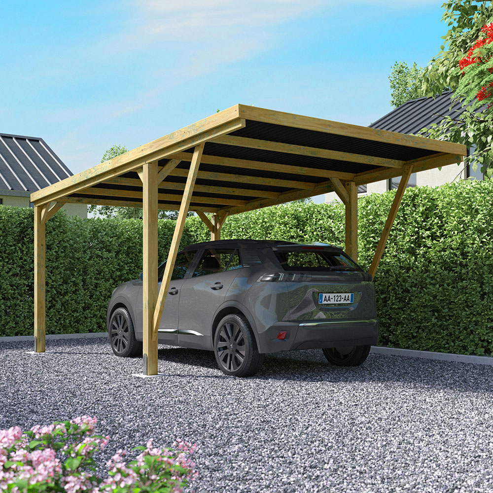 Cerland Victor Designer Wooden Carport 9.8 x 16.4ft Image 2