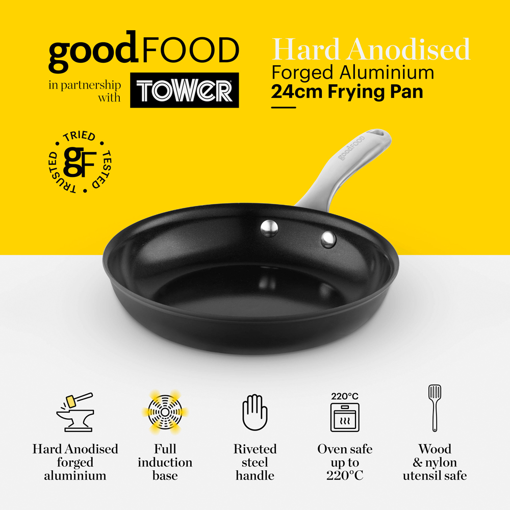 Tower Good Food 24cm Frying Pan and 28cm Frying Pan Set Image 2
