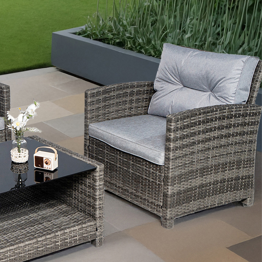 RayGar Vinci 4 Seater Rattan Garden Lounge Set Image 8
