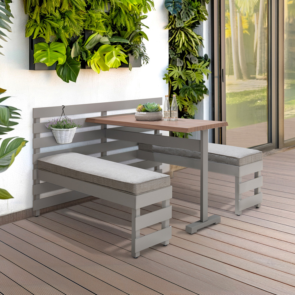 Sunjoy Outdoor Picnic Table and Bench Set Image 4