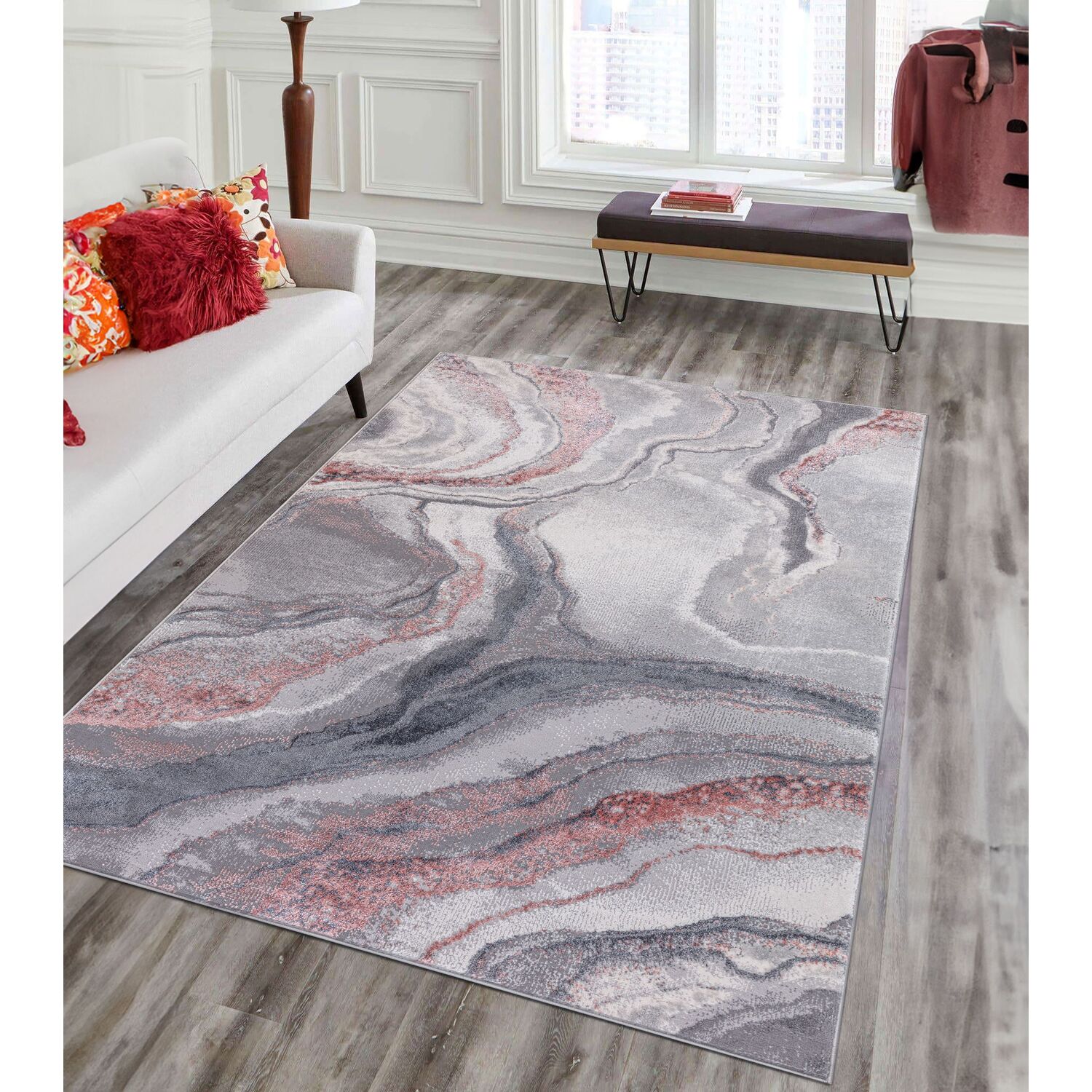 Sunset Agate Grey Rug Image 3