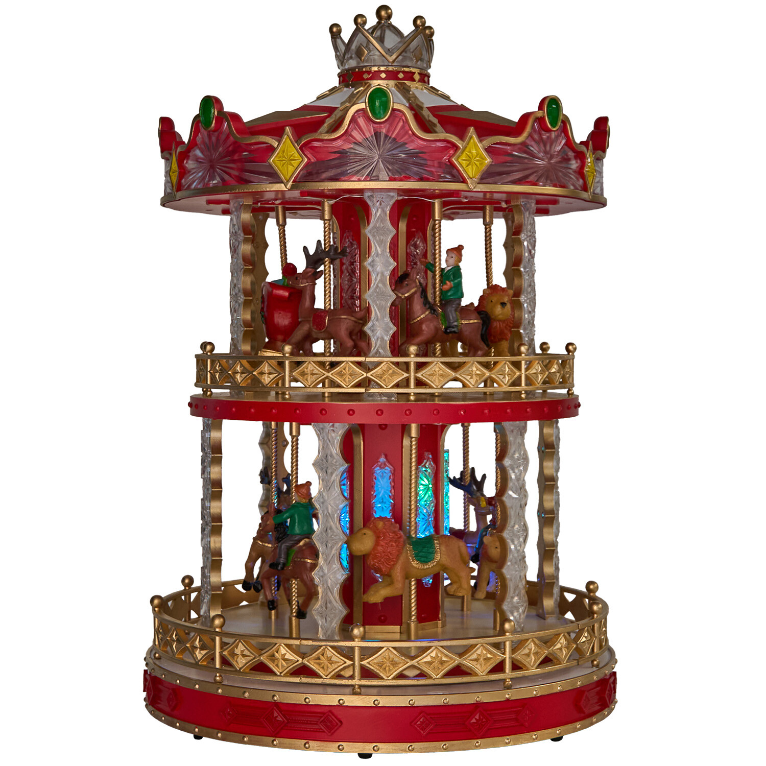 Large Magical Musical Carousel Model Red Image 6