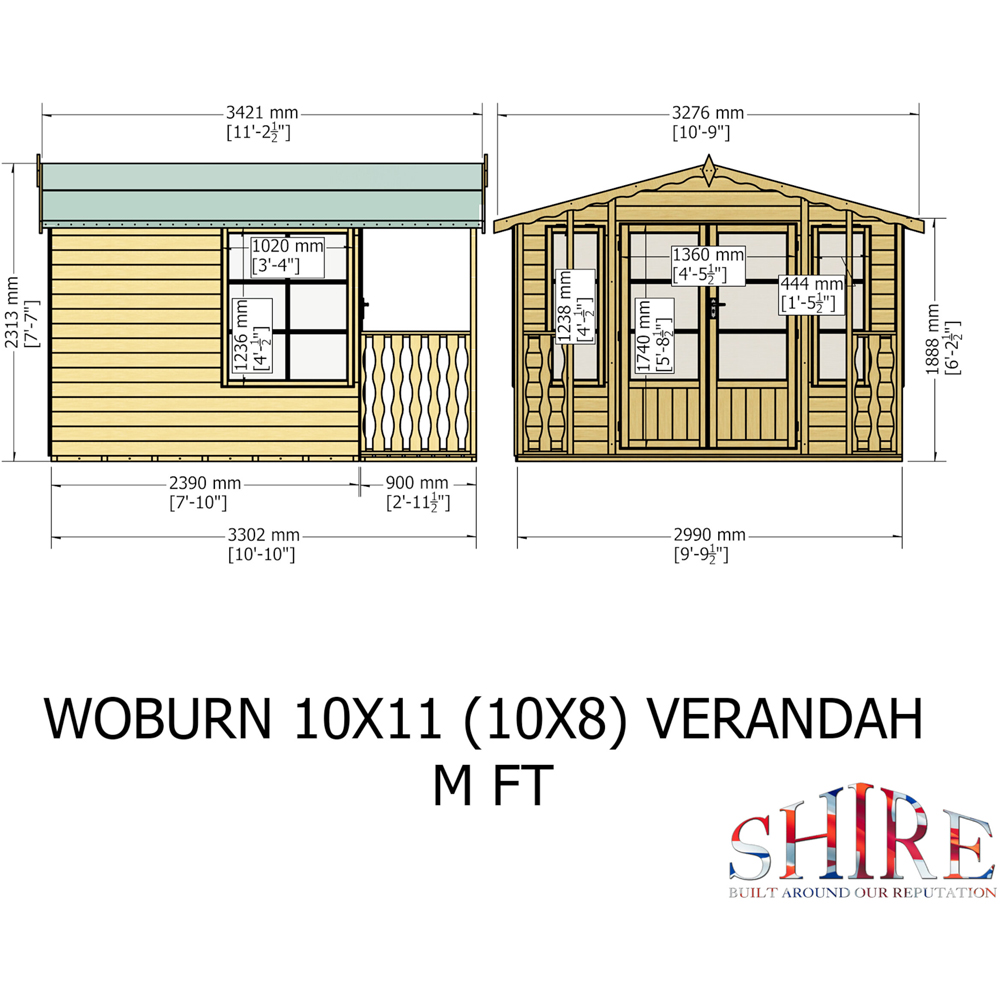 Shire Woburn 10 x 11ft Shiplap Garden Shed Image 9
