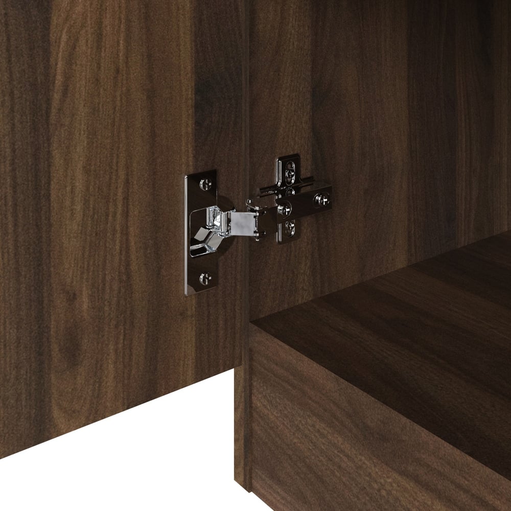 GFW Catania 2 Door 2 Drawer Royal Walnut Compact Sideboard Image 5